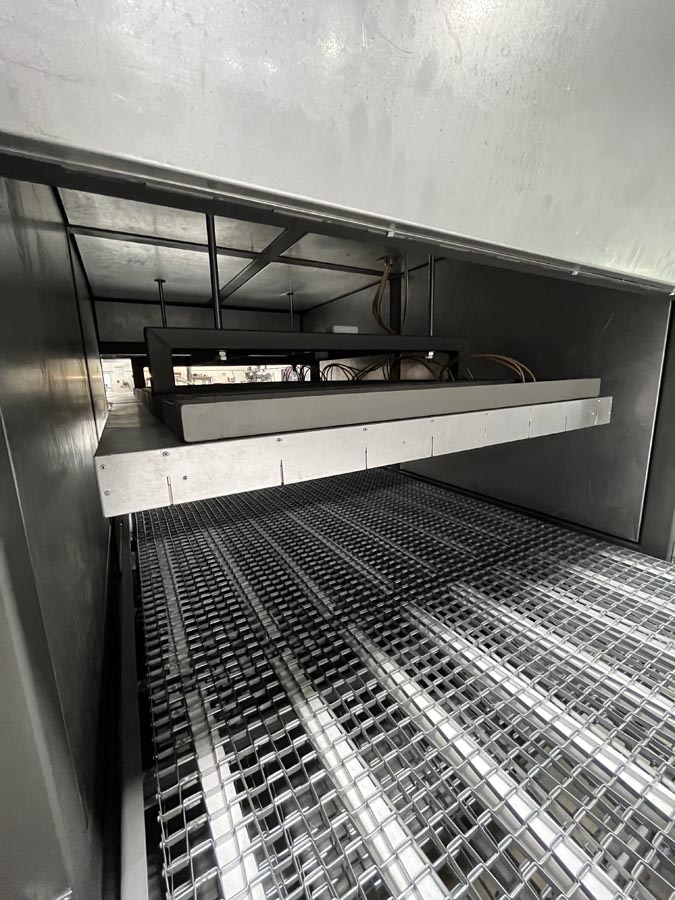 inside the infrared oven