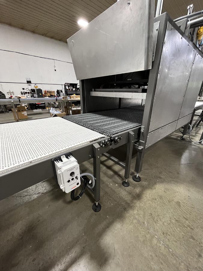 oven infeed and infeed conveyor
